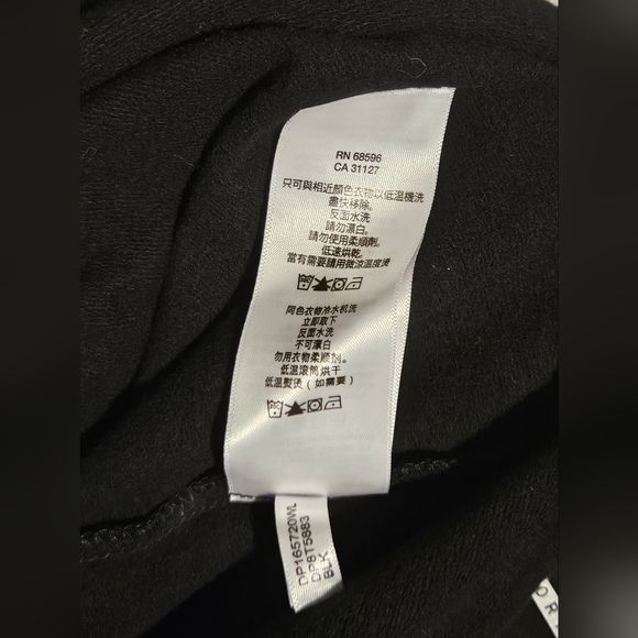 DKNY Black Cropped Hoodie with Logo Drawstrings - Picture 9 of 13